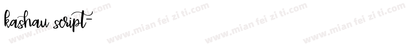 kashau script字体转换